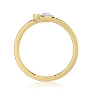Anillo de Diamantes de Oro Amarillo para Mujer, Corte Brillante Redondo, Estilo Clásico de Compromiso, Color G, Joyería de Diamantes Naturales - Product Image 1