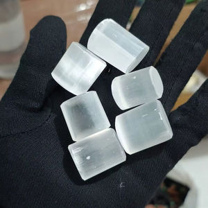 Pierre roulée de sélénite de haute qualité, cristal de quartz blanc, pierres roulées de sélénite pour la guérison - Product Image 1
