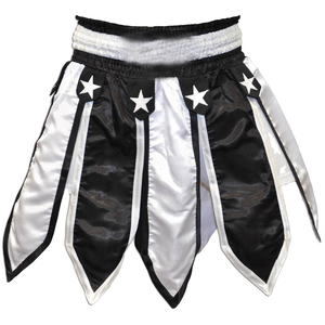 Shorts de boxe et de Muay Thai pour hommes, coupe classique, noir et rouge, respirants, séchage rapide, logo frontal sans couture, polyester - Product Image 6