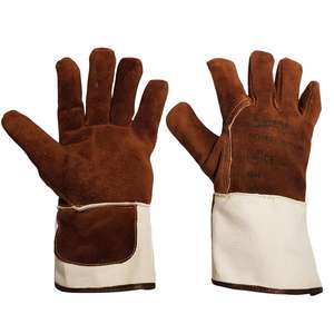 Guantes de soldadura de cuero de alta calidad, guantes de soldadura resistentes al calor de alto rendimiento, seguridad para las manos - Product Image 4