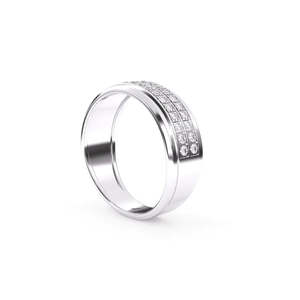 Bague de fiançailles de luxe en or rose fin avec diamant solitaire, sertissage clos, diamant naturel couleur E, taille brillant, certifié IGI - Product Image 2
