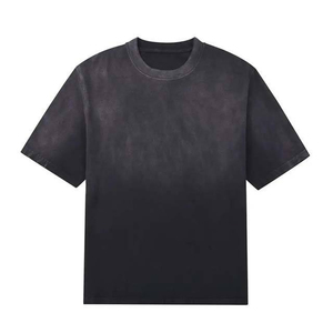เสื้อยืดสตรีทแวร์ปี 2025 แบบ OEM สั่งทำได้ ลายกราฟิกวินเทจ สีซีดสไตล์ฮิปฮอป สำหรับผู้ชาย ผ้าคอตตอนหนา 150GSM ซักย้อมสีแบบแอซิดวอช คอกลม พิมพ์ลายแบบซับลิเมชั่น - Product Image 3