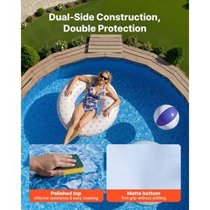 Telo in vinile premium per piscina da 18 piedi con sistema di sovrapposizione, facile da installare, con patch anti-perdita, per pareti alte 52 pollici, lunghezza 25 m, spessore 1,5 mm - Product Image 5