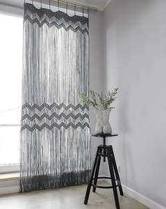 ม่านประตูมาคราเม่สไตล์โมเดิร์น ทำจากเชือกฝ้ายเนื้อนุ่ม งานแฮนด์เมด ใช้เป็นฉากกั้นห้อง แขวนตกแต่งบ้านสไตล์มินิมอล ระเบียง และฉากกั้นห้อง - Product Image 6