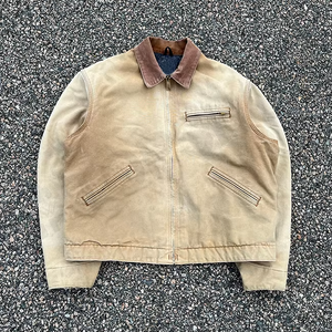 Veste trench en toile pour homme, col rabattu, fermeture éclair, poche avant, coupe classique, vêtement d'extérieur en coton tissé et fibre de bambou - Product Image 6