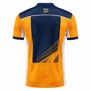 Men Sublimated Team Uniform Breathable <b>Polyester</b> Performance Cricket <b>Shirt</b> with Logo OEM Sportswear - Product Image 3