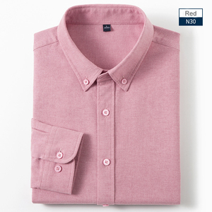 Camisa de Vestir Formal para Hombre, Manga Larga, Cuello con Botón, Corte Slim Fit, Algodón Transpirable, Tela Satinada, Cómoda para Oficina - Product Image 4