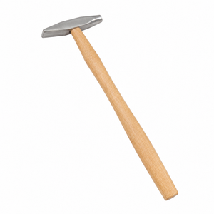 Riveting Hammer with Wooden Handle Trapezoid Shape Stainless Steel Dual Head <b>Engraving</b> <b>Tool</b> for Jewelry Making - Product Image 1