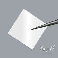 Plaque de diamant monocristallin carrée Aga9 Systems 12 mm x 12 mm, polie des deux côtés, épaisseur 0,4 mm