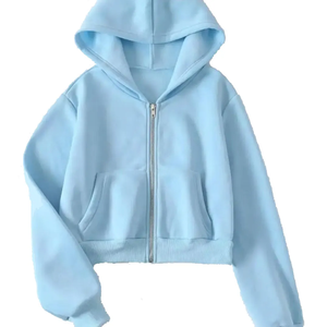 Survêtement à capuche de qualité supérieure, coupe ample, couleur unie, 100 % coton, décontracté, pour le printemps, avec poches latérales et fermeture éclair. - Product Image 6