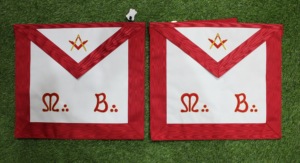 Tablier de Maître Maçon du Rite Écossais (AASR) – Tablier Artisanat de Loge Rouge du Rite Écossais Accepté - Product Image 2
