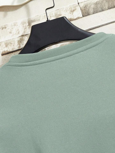 2026 Men's Plus Size 100% Cotton <b>Fleece</b> Oversized Sweatshirts with Anti-Shrink Feature for <b>Running</b> Oversized Sweatshirt - Product Image 4