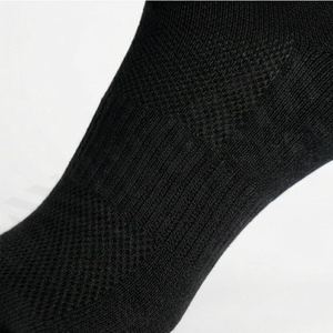 <b>Black</b> Knee High <b>Socks</b> Solid Color Knitted Breathable Casual Wear for Adults Regular Style - Product Image 5