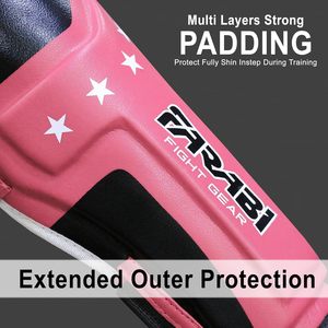 Espinilleras Farabi Sports de EVA y Cuero PU para Muay Thai, para Niñas y Niños, para Entrenamiento de MMA, Boxeo y Taekwondo, con Cierre de Velcro - Product Image 6