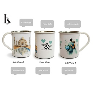 Gobelet en acier inoxydable artisanal KSN, modèle Inde, imprimé château, sans danger pour les aliments, KSN-251225-22 - Product Image 2