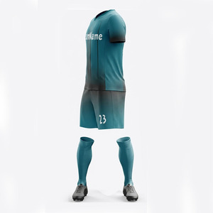 Conjunto de Uniforme de Fútbol Sublimado Personalizado, Cuello en V, Manga Corta, Absorbe la Humedad, para Hombre, Ajuste Atlético para Todas las Temporadas - Product Image 5