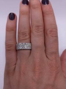 1.32 CT Lab Grown Filled Brilliant Cut Diamond 18K Gold Women's Engagement <b>Ring</b> White Side Stones | IGI Certified | Trendy - Product Image 2