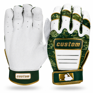 Guantes de bateo de béisbol personalizados, guantes de bateo de cuero Cabretta de puño corto para entrenamiento de béisbol, para adultos y jóvenes, béisbol de bateo - Product Image 1