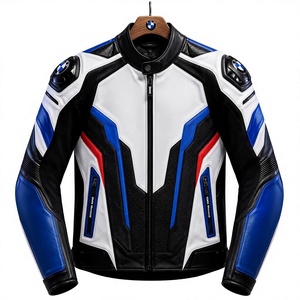 Men's Custom Super MotoCP Track Cowhide <b>Racing</b> <b>Jacket</b>/Chaqueta Leather Motorbike CE Level 2 Protection Made To Measure Approved - Product Image 2