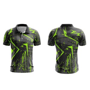 Chemise décontractée pour homme personnalisable, imprimée numériquement sur le devant, en tissu polaire respirant, avec boutons, manches courtes, longueur normale - Product Image 2