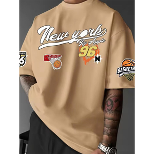 เสื้อยืดคอกลมผู้ชายทรงปกติ ผ้าฝ้าย 100% 280 กรัม เนื้อเจอร์ซีย์เรียบง่าย สวมใส่สบาย คุณภาพสูง รับสั่งทำตามแบบ จากโรงงานโดยตรง - Product Image 3