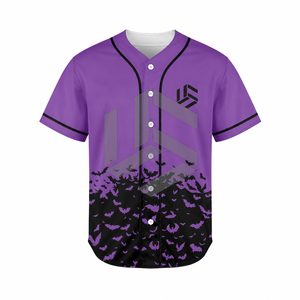 เสื้อเบสบอลชายแบบสั่งทำพิเศษ พิมพ์ลาย V-neck ไซส์ใหญ่ ติดกระดุม แขนสั้น ระบายเหงื่อได้ดี ทรงปกติ - Product Image 3