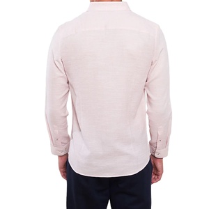 เสื้อเชิ้ตทางการเข้ารูปสีชมพูสำหรับผู้ชายผ้าฝ้าย100เปอร์เซ็นต์ระบายอากาศได้มีกระดุมสำหรับใส่ในสำนักงานขายส่ง - Product Image 5