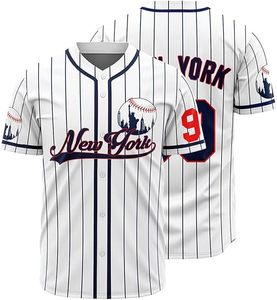 Maillot de baseball personnalisé 100% polyester, haute qualité, pour hommes - Product Image 1