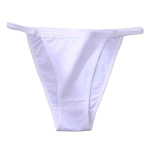 Tanga de cintura baja de color liso para mujer, sexy, acanalada, para uso diario, ropa interior femenina de moda económica - Product Image 1
