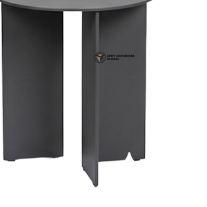 Modern Black Iron Metal <b>Stool</b> with Panel Base Round Top Contemporary Industrial Side <b>Stool</b> Minimalist Accent Seating for Home - Product Image 4