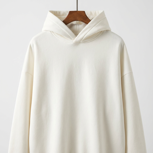 Vente en gros de sweats à capuche unisexes pour hommes de haute qualité, sweats à capuche d'hiver, logo personnalisé brodé, taille plus, sweat à capuche blanc uni épais - Product Image 1