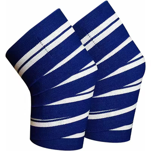 Soporte de Rodilla Unisex Azul y Blanco a Rayas, Transpirable, de Spandex y Poliéster, para Voleibol, Protección Elástica - Product Image 1
