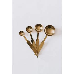 Ensemble de cuillères à mesurer vintage en métal, 4 pièces, manche en bois, outils de cuisine, lavage à la main uniquement, cuillère à mesurer durable - Product Image 2