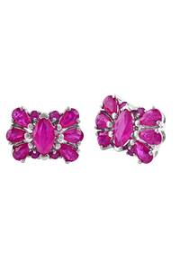 ต่างหูทับทิมเงินแท้ 92.5 รุ่น KLST-30132 - Product Image 2