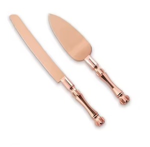 Event Table Cake Cutting Set Metal Knife and Server Stainless Steel Dessert <b>Tools</b> - Product Image 4