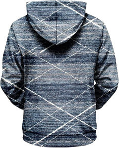 Sudadera con capucha de patrón sólido con bordado 3D personalizado con impresión digital 100% algodón invierno de gran tamaño diseño de piedra sólida - Product Image 4