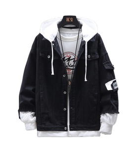 Veste en fourrure pour hommes personnalisée de haute qualité en jean simple déchiré et élégant Vestes en denim pour garçons pour hommes - Product Image 2