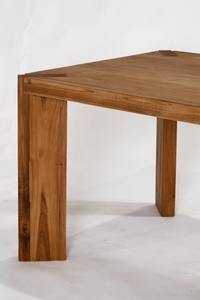 Table à manger minimaliste en teck massif avec plateau en bois naturel pour restaurant, villa et mobilier hôtelier - Product Image 5