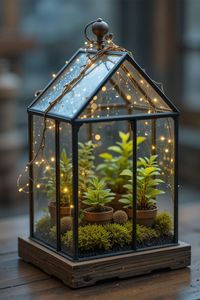 Terrarium décoratif personnalisé en métal et verre, jardinière moderne en verre pour plantes d'intérieur, succulentes, plantes aériennes et terrarium DIY - Product Image 2