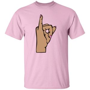 Camiseta de Algodón Rosa de Manga Corta con Cuello Redondo y Diseño Bordado a Mano para Mujer, Top de Moda Casual, Ropa al por Mayor - Product Image 1