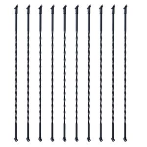 Moderne Balaustre Metalliche per Scale da 44FT, Confezione da 10, Pali Decorativi in Acciaio Zincato da 1/2 Pollice, Balaustre Cavi a Spirale per Terrazze - Product Image 4