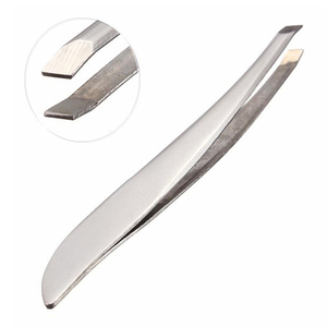 Pince à épiler inclinée en acier inoxydable de très haute qualité, pointe ultra fine et pointue - Product Image 1