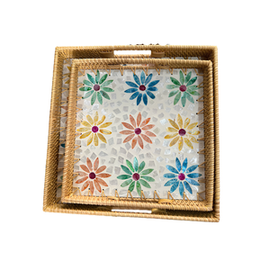 Vietnam Natural Rattan <b>Serving</b> <b>Tray</b> Handmade Woven Material for Hospitality Catering Dining Food Display Storage and Events - Product Image 1