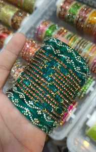 Traditional Indian Glass Bangles Set Colorful Churiyan for Women Bridal <b>Wedding</b> Jewelry Fashion <b>Accessories</b> Wholesale Suppliers - Product Image 2