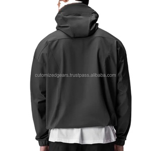 Sudadera con capucha de Gimnasio Deportivo personalizable con chaqueta cortavientos Anorak resistente a la lluvia y Boxy Fit Casual Running Outdoor Gear - Product Image 6