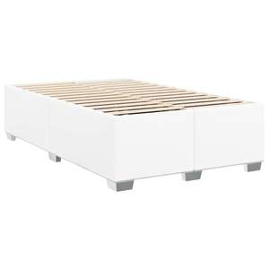 Cadre de lit en similicuir blanc 137 x 74,8 cm sans matelas, lits rembourrés - Product Image 3