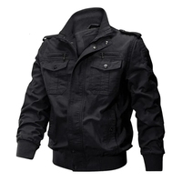Veste matelassée vintage en toile pour homme, couleur unie, manches longues, col montant, fermeture éclair, coupe ajustée, vêtement d'extérieur décontracté pour l'automne