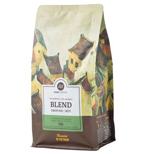 Café en grains entiers de qualité supérieure, mélange standard du Vietnam, marque privée, 70% Robusta 20% Arabica, torréfié, emballé en sachets - Product Image 4
