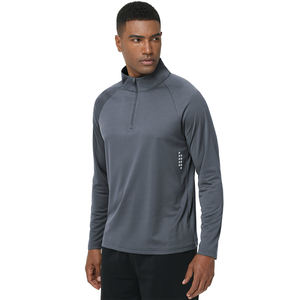 T-shirt Homme 3/4 Zip de Haute Qualité Coupe Classique Manches Longues Demi-Zip Sweat-shirt Décontracté Polyester/Coton Écologique OEM - Product Image 2