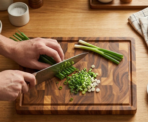 Planche à découper en bois d'acacia de qualité supérieure avec rainure, planche à découper en bois robuste pour légumes, préparation culinaire, en provenance du Vietnam - Product Image 5